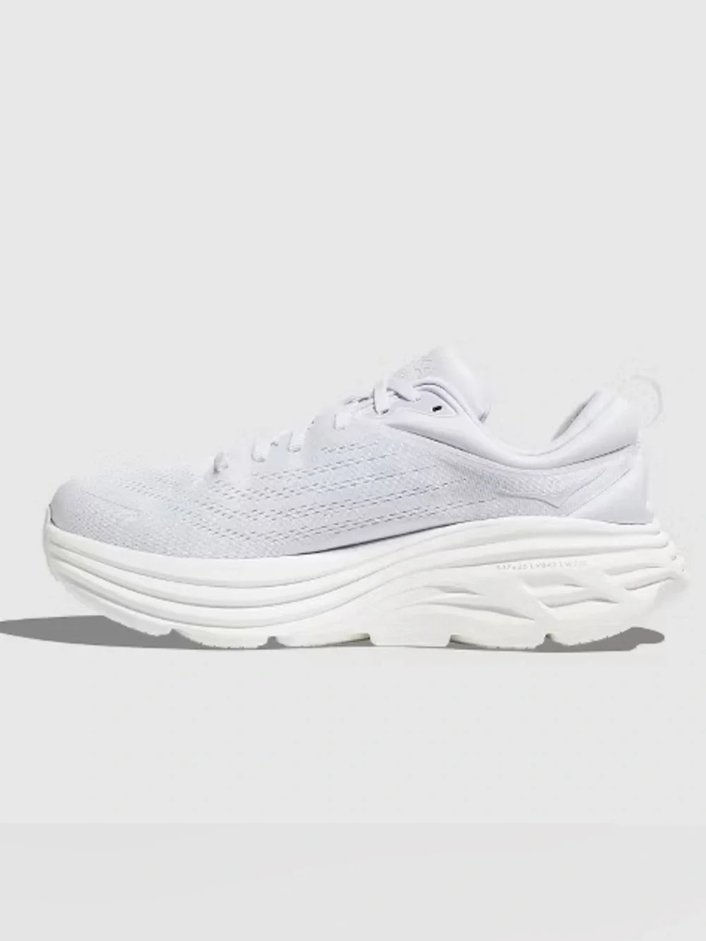 Hoka Bondi 8 Women's White Cushioned Running Shoe - Picture 2 of 16
